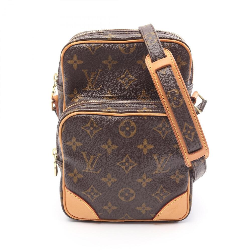 Louis Vuitton Amazon Monogram Shoulder Bag Canvas Leather Brown